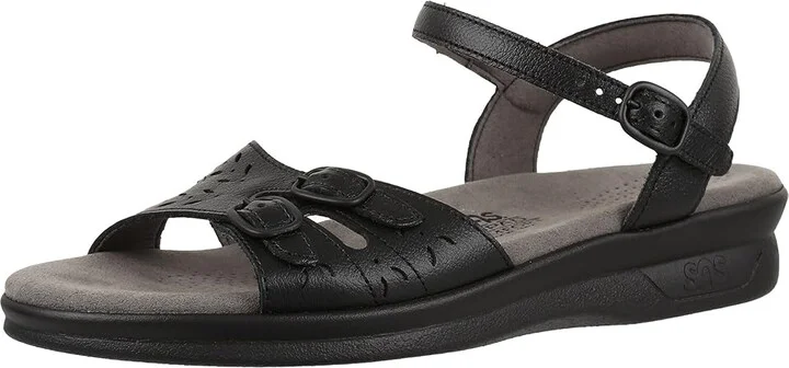SAS Duo Adjustable Comfort Sandal Women's Shoes Black : 6 S - Slim (AAA), Leather - Image 2