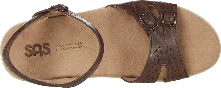 SAS Duo Adjustable Comfort Sandal Women's Shoes Darkwood : 6 S - Slim (AAA), Leather - Image 2