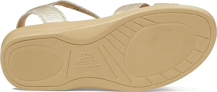 SAS Duo Adjustable Comfort Sandal Women's Shoes Gold Linen : 7 N - Narrow (AA), Leather - Image 4