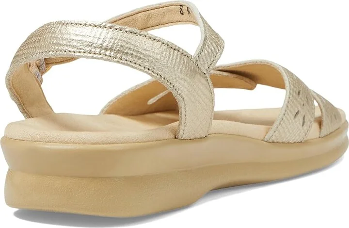 SAS Duo Adjustable Comfort Sandal Women's Shoes Gold Linen : 7 N - Narrow (AA), Leather - Image 5