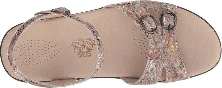 SAS Duo Adjustable Comfort Sandal Women's Shoes Multi/Snake Taupe : 7 M - Medium (B), Leather - Image 3