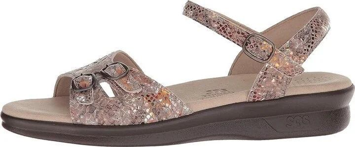 SAS Duo Adjustable Comfort Sandal Women's Shoes Multi/Snake Taupe : 7 M - Medium (B), Leather - Image 7
