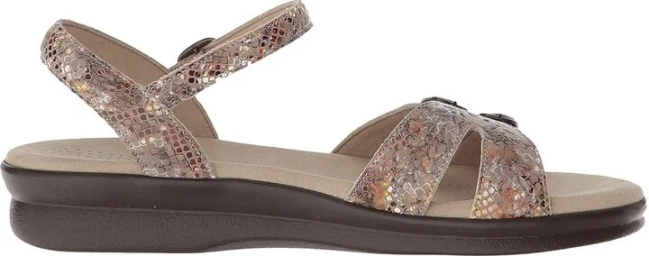 SAS Duo Adjustable Comfort Sandal Women's Shoes Multi/Snake Taupe : 7 M - Medium (B), Leather - Image 8