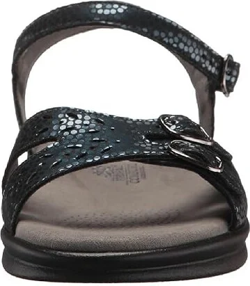 SAS Duo Adjustable Comfort Sandal Women's Shoes Navy Perla : 7 N - Narrow (AA), Leather - Image 6