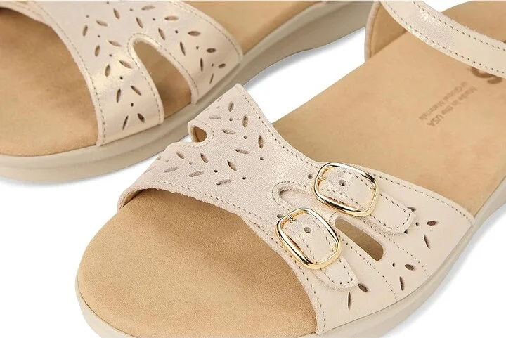 SAS Duo Adjustable Comfort Sandal Women's Shoes Soft Gold : 9.5 N - Narrow (AA), Leather - Image 7