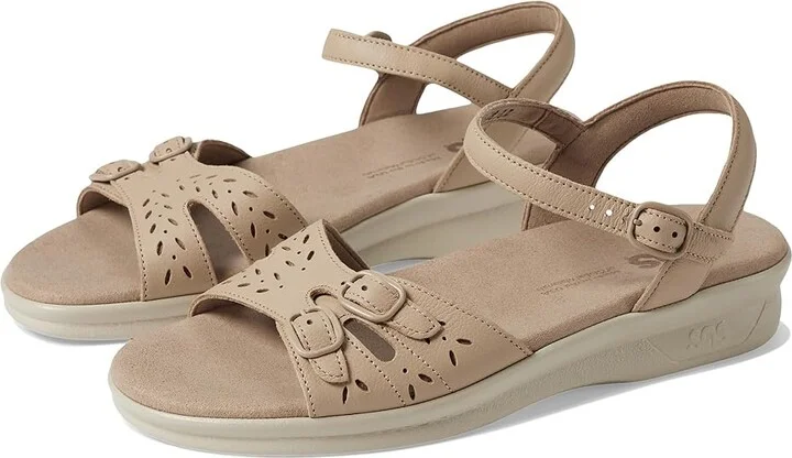 SAS Duo Adjustable Comfort Sandal Women's Shoes Warm Stone : 6 S - Slim (AAA), Leather