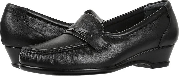 SAS Easier Slip On Loafer Women's Shoes Black : 6 S - Slim (AAA), Leather