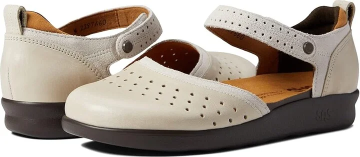SAS Eden Comfort Mary Jane Women's Shoes Driftwood : 5 M - Medium (B), Leather