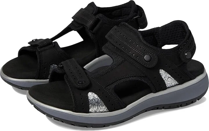 SAS Embark Adjustable Comfort Sport Sandal Women's Sandals Nero : 12 N - Narrow (AA), Leather