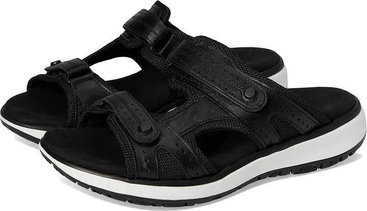 SAS Embark Adjustable Comfort Sport Slide Women's Sandals Black : 8 W - Wide (C), Leather/Rubber/Textile