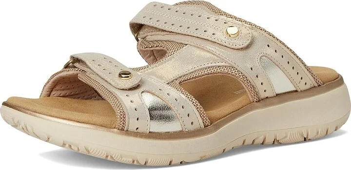 SAS Embark Adjustable Comfort Sport Slide Women's Sandals Soft Gold : 9 W - Wide (C), Leather/Rubber/Textile - Image 5