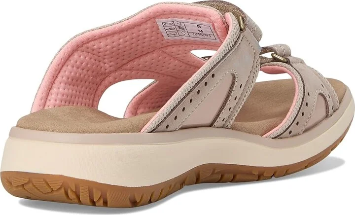 SAS Embark Adjustable Comfort Sport Slide Women's Sandals Taupe/Pink : 8 M - Medium (B), Leather/Rubber/Textile - Image 4