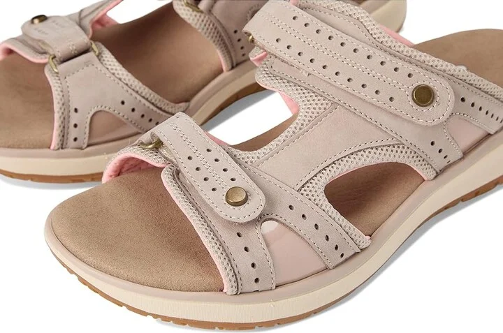 SAS Embark Adjustable Comfort Sport Slide Women's Sandals Taupe/Pink : 8 M - Medium (B), Leather/Rubber/Textile - Image 7