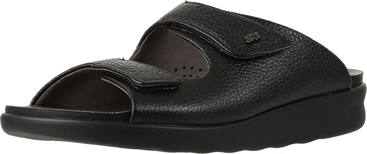 SAS Encore Adjustable Comfort Slide Sandal Men's Shoes Black : 8 W - Wide (E), Leather - Image 2