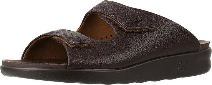 SAS Encore Adjustable Comfort Slide Sandal Men's Shoes Brown : 7 W - Wide (E), Leather - Image 2