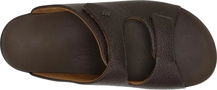 SAS Encore Adjustable Comfort Slide Sandal Men's Shoes Brown : 7 W - Wide (E), Leather - Image 3