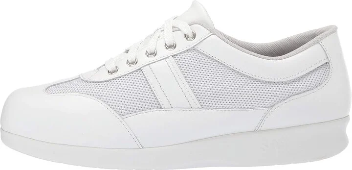 SAS Free Time Mesh Comfort Walking Sneaker Women's Shoes White : 11.5 WW - Double Wide (D), Textile/Leather - Image 7