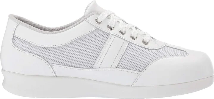 SAS Free Time Mesh Comfort Walking Sneaker Women's Shoes White : 11.5 WW - Double Wide (D), Textile/Leather - Image 8