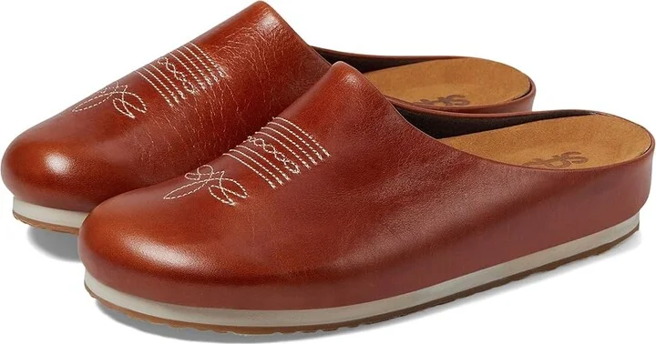 SAS Hinny Comfort Casual Mule Women's Flat Shoes Chestnut : 10.5 W - Wide (C), Leather
