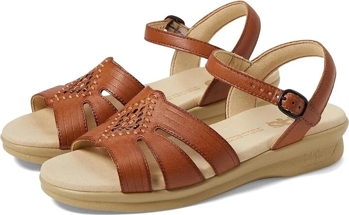 SAS Huarache Comfort Sandal Women's Shoes Antique Tan : 6.5 S - Slim (AAA), Leather