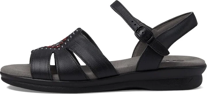 SAS Huarache Comfort Sandal Women's Shoes Black : 7 N - Narrow (AA), Leather - Image 7