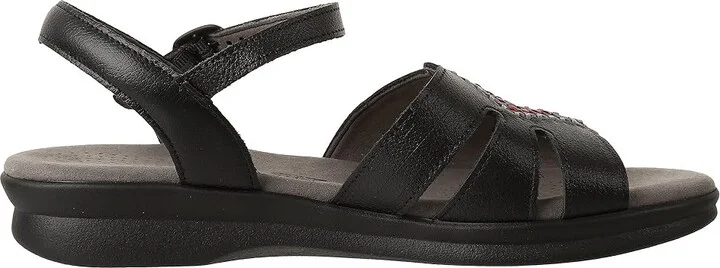SAS Huarache Comfort Sandal Women's Shoes Black : 7 N - Narrow (AA), Leather - Image 8