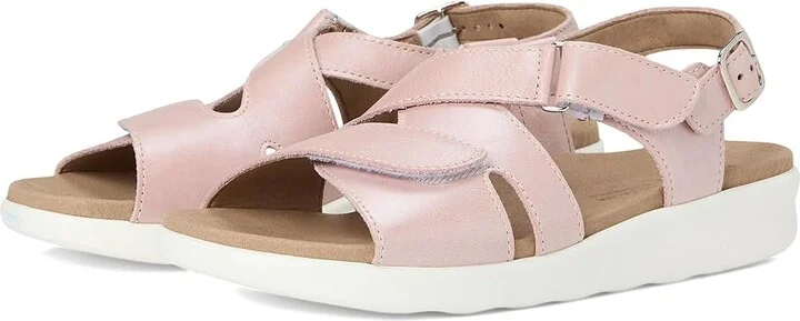 SAS Huggy Adjustable Comfort Sandal Women's Shoes Candy : 10 N - Narrow (AA), Leather