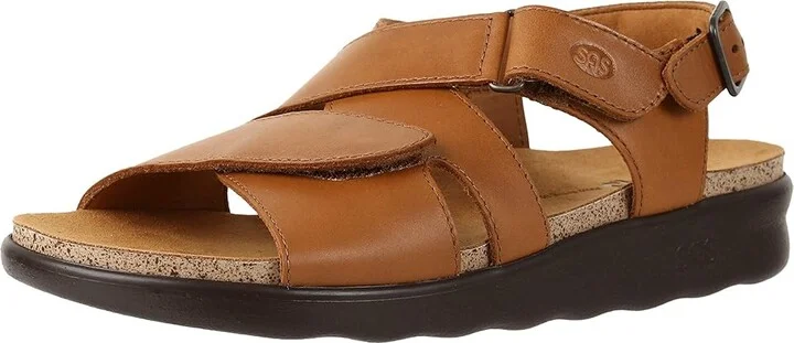 SAS Huggy Adjustable Comfort Sandal Women's Shoes Caramel : 7 N - Narrow (AA), Leather - Image 2