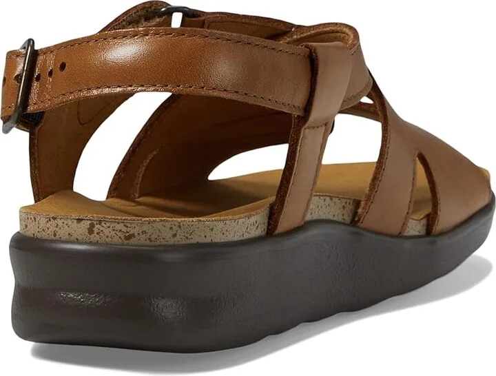 SAS Huggy Adjustable Comfort Sandal Women's Shoes Caramel : 7 N - Narrow (AA), Leather - Image 5