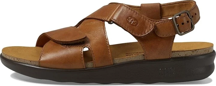 SAS Huggy Adjustable Comfort Sandal Women's Shoes Caramel : 7 N - Narrow (AA), Leather - Image 7