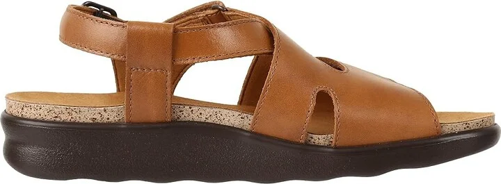 SAS Huggy Adjustable Comfort Sandal Women's Shoes Caramel : 7 N - Narrow (AA), Leather - Image 8