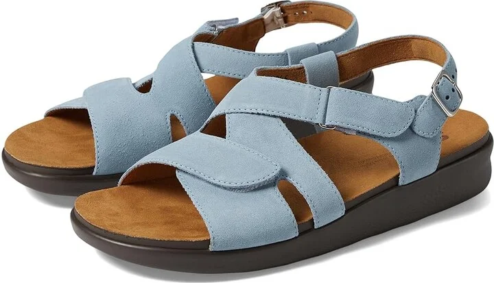 SAS Huggy Adjustable Comfort Sandal Women's Shoes Sky Harbor : 5 M - Medium (B), Leather