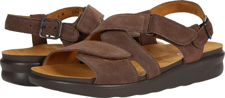 SAS Huggy Adjustable Comfort Sandal Women's Shoes Teddy : 6 N - Narrow (AA), Leather
