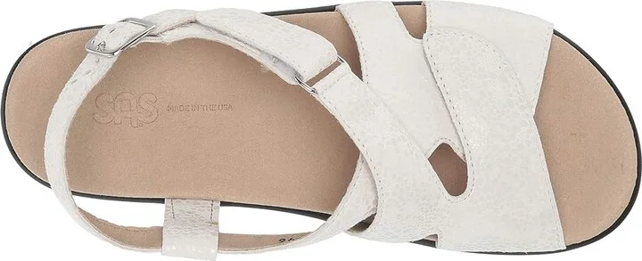 SAS Huggy Adjustable Comfort Sandal Women's Shoes Vanilla : 11 N - Narrow (AA), Leather - Image 3