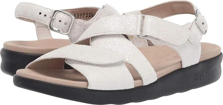 SAS Huggy Adjustable Comfort Sandal Women's Shoes Vanilla : 11 N - Narrow (AA), Leather