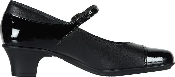 SAS Isabel Mary Jane Comfort Heel Women's Shoes Black/Black Patent : 6 S - Slim (AAA), Suede - Image 8