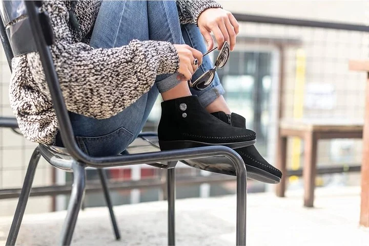 SAS Jade Side Zip Comfort Ankle Boot Women's Slip on Shoes Walnut : 7 S - Slim (AAA), Leather - Image 6