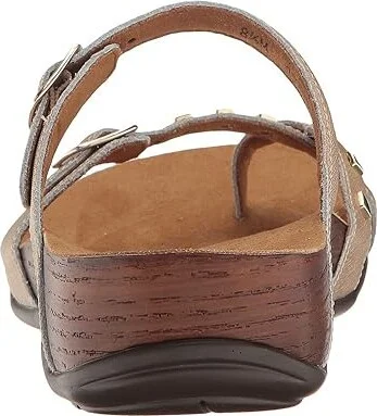 SAS Jett Adjustable Toe Loop Slide Sandal Women's Shoes Metallic Gold : 12 M - Medium (B), Leather - Image 5