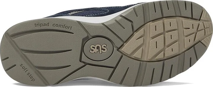SAS Journey Mesh Comfort Walking Sneaker Men's Shoes Blue : 7 N - Narrow (C), Textile/Suede - Image 4