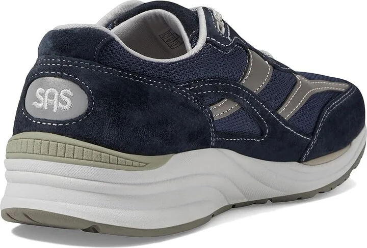SAS Journey Mesh Comfort Walking Sneaker Men's Shoes Blue : 7 N - Narrow (C), Textile/Suede - Image 5