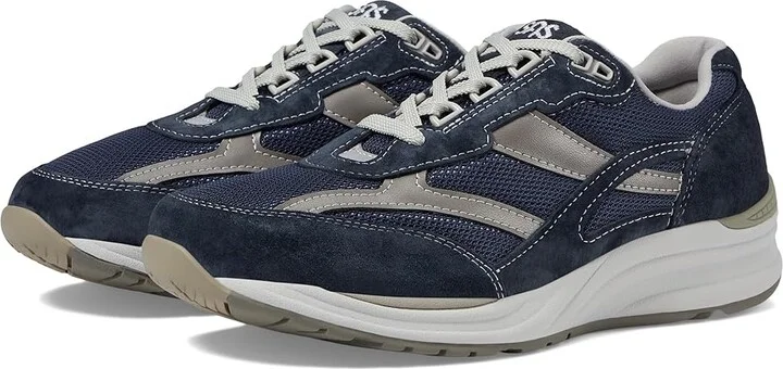 SAS Journey Mesh Comfort Walking Sneaker Men's Shoes Blue : 7 N - Narrow (C), Textile/Suede
