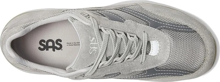 SAS Journey Mesh Comfort Walking Sneaker Men's Shoes Gray : 10 N - Narrow (C), Textile/Suede - Image 3