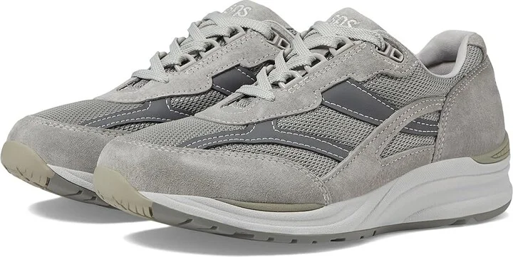 SAS Journey Mesh Comfort Walking Sneaker Men's Shoes Gray : 10 N - Narrow (C), Textile/Suede