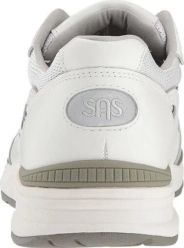 SAS Journey Mesh Comfort Walking Sneaker Men's Shoes White/Grey : 8 S - Slim (B), Textile/Suede - Image 5