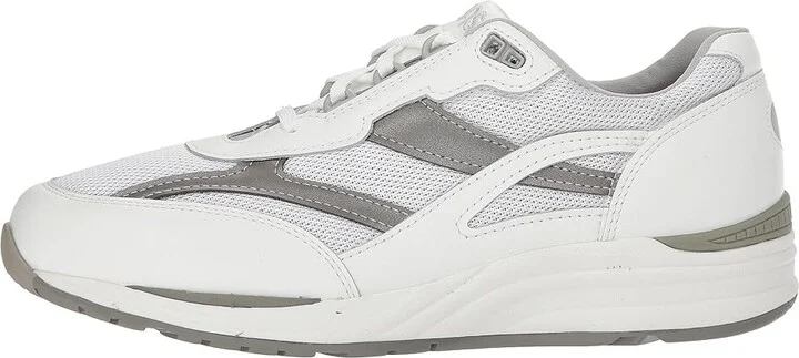 SAS Journey Mesh Comfort Walking Sneaker Men's Shoes White/Grey : 8 S - Slim (B), Textile/Suede - Image 7