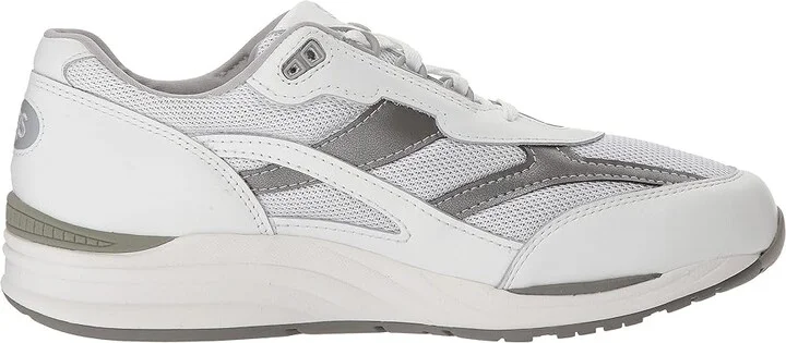 SAS Journey Mesh Comfort Walking Sneaker Men's Shoes White/Grey : 8 S - Slim (B), Textile/Suede - Image 8