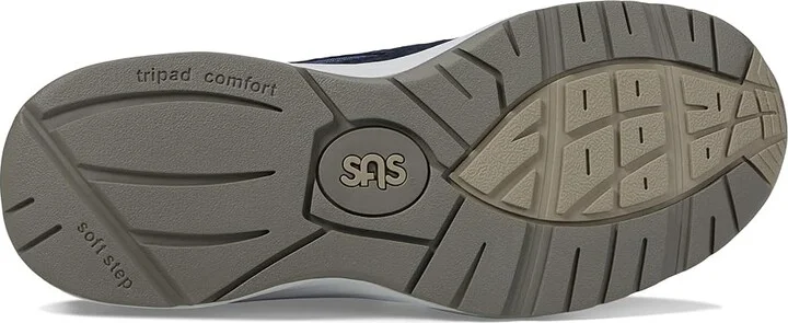 SAS JV Mesh Adjustable Comfort Walking Sneaker Men's Shoes Blue : 8.5 S - Slim (B), Suede - Image 4