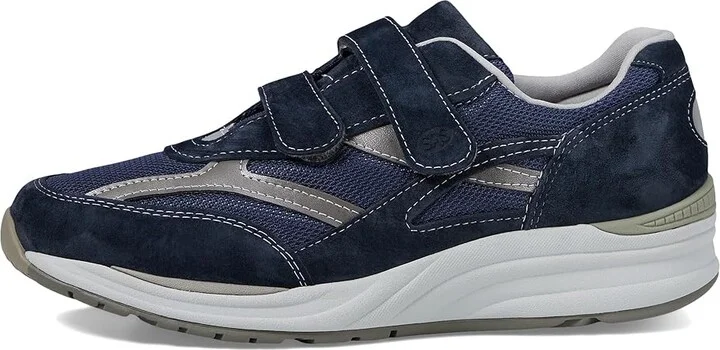 SAS JV Mesh Adjustable Comfort Walking Sneaker Men's Shoes Blue : 8.5 S - Slim (B), Suede - Image 7