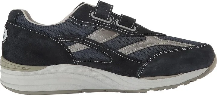 SAS JV Mesh Adjustable Comfort Walking Sneaker Men's Shoes Blue : 8.5 S - Slim (B), Suede - Image 8