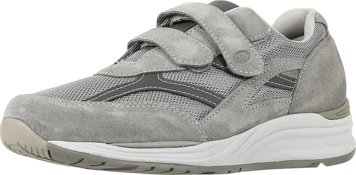SAS JV Mesh Adjustable Comfort Walking Sneaker Men's Shoes Gray : 10 N - Narrow (C), Suede - Image 2